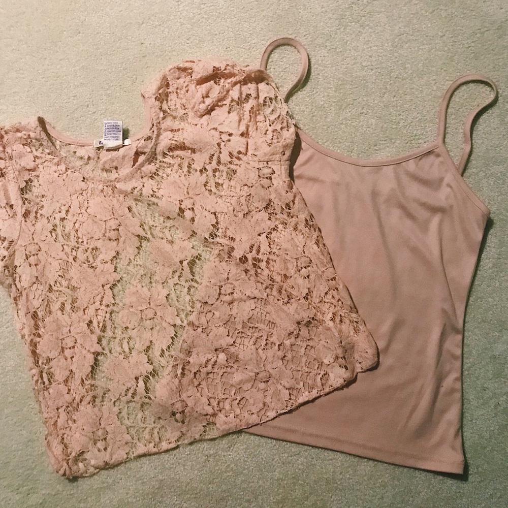 Paradis Miss Open Back Lace Top with Tank